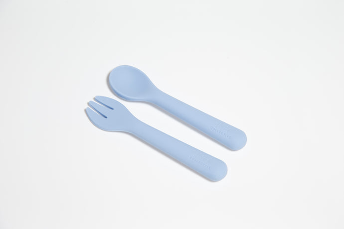 Silicone Spoon & Fork (Crystal Waters)