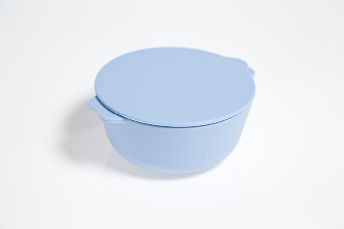 Silicone Bowl with Lid (Crystal Waters)